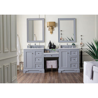 James Martin VanitiesDe Soto 82" Double Vanity Set, Silver Gray w/ 3 CM Arctic Fall Solid Surface Top825 - V82 - SL - DU - AFAloha Habitat