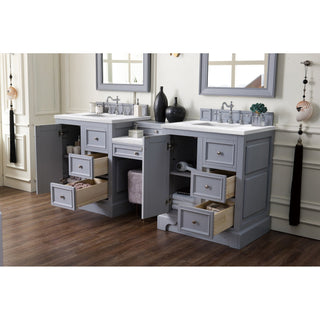 James Martin VanitiesDe Soto 82" Double Vanity Set, Silver Gray w/ 3 CM Arctic Fall Solid Surface Top825 - V82 - SL - DU - AFAloha Habitat