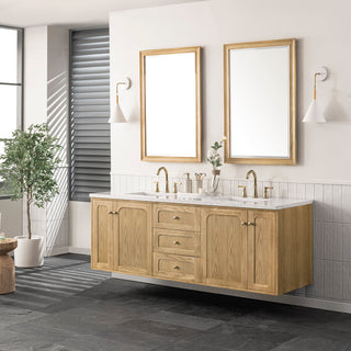 James Martin VanitiesLaurent 72" Double Vanity, Light Natural Oak w/ 3 CM Arctic Fall Top545 - V72 - LNO - 3AFAloha Habitat