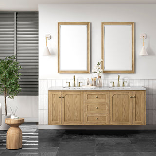 James Martin VanitiesLaurent 72" Double Vanity, Light Natural Oak w/ 3 CM Arctic Fall Top545 - V72 - LNO - 3AFAloha Habitat