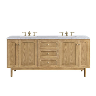 James Martin VanitiesLaurent 72" Double Vanity, Light Natural Oak w/ 3 CM Carrara Marble Top545 - V72 - LNO - 3CARAloha Habitat