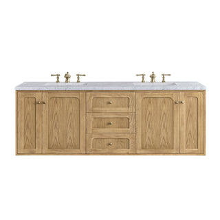 James Martin VanitiesLaurent 72" Double Vanity, Light Natural Oak w/ 3 CM Carrara Marble Top545 - V72 - LNO - 3CARAloha Habitat