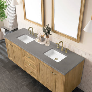 James Martin VanitiesLaurent 72" Double Vanity, Light Natural Oak w/ 3 CM Grey Expo Top545 - V72 - LNO - 3GEXAloha Habitat