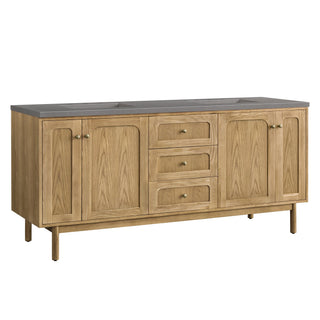 James Martin VanitiesLaurent 72" Double Vanity, Light Natural Oak w/ 3 CM Grey Expo Top545 - V72 - LNO - 3GEXAloha Habitat