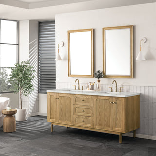 James Martin VanitiesLaurent 72" Double Vanity, Light Natural Oak w/ 3 CM Lime Delight Top545 - V72 - LNO - 3LDLAloha Habitat