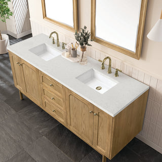James Martin VanitiesLaurent 72" Double Vanity, Light Natural Oak w/ 3 CM Lime Delight Top545 - V72 - LNO - 3LDLAloha Habitat
