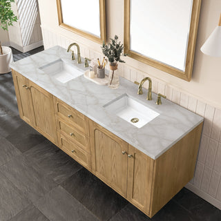 James Martin VanitiesLaurent 72" Double Vanity, Light Natural Oak w/ 3 CM Victorian Silver Top545 - V72 - LNO - 3VSLAloha Habitat