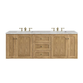 James Martin VanitiesLaurent 72" Double Vanity, Light Natural Oak w/ 3 CM Victorian Silver Top545 - V72 - LNO - 3VSLAloha Habitat