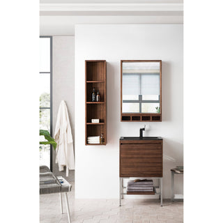 James Martin VanitiesMilan 23.6" Rectangular Cube Mirror, Mid - Century Walnut803 - M23.6 - WLTAloha Habitat