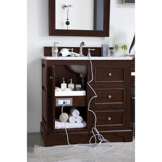 James MartinDe Soto 94" Double Vanity Set - Burnished Mahogany with 3 CM Stone Top825-V94-BNM-DU-AFAloha Habitat