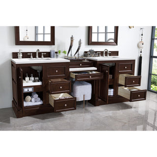 James MartinDe Soto 94" Double Vanity Set - Burnished Mahogany with 3 CM Stone Top825-V94-BNM-DU-AFAloha Habitat