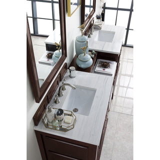 James MartinDe Soto 94" Double Vanity Set - Burnished Mahogany with 3 CM Stone Top825-V94-BNM-DU-AFAloha Habitat