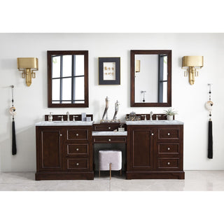 James MartinDe Soto 94" Double Vanity Set - Burnished Mahogany with 3 CM Stone Top825-V94-BNM-DU-CARAloha Habitat