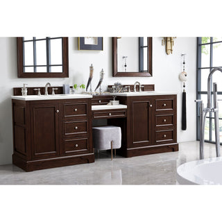 James MartinDe Soto 94" Double Vanity Set - Burnished Mahogany with 3 CM Stone Top825-V94-BNM-DU-WZAloha Habitat