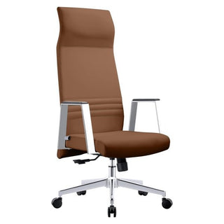 LeisureModLeisureMod | Aleen Modern High-Back Office Chair in Upholstered Leather and Iron Frame with Swivel and Tilt | AOT19AOT19DBRLAloha Habitat