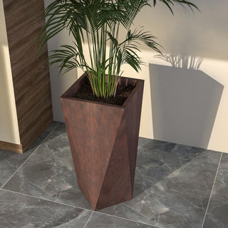 LeisureModLeisureMod | Aloe Series PolyStone Planter in White, 17 x 17, 34.6 High | AP35AP35BRAloha Habitat