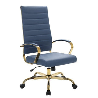 LeisureModLeisureMod | Benmar High-Back Leather Office Chair With Gold Frame | BOTG19BOTG19BULAloha Habitat