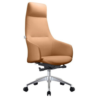 LeisureModLeisureMod | Celeste Series Tall Office Chair in White Leather | COT20COT20LBRLAloha Habitat