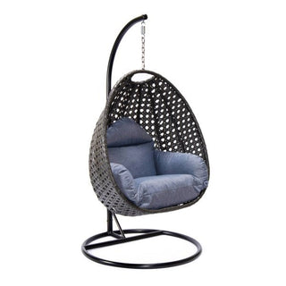 LeisureModLeisureMod | Charcoal Wicker Hanging Egg Swing Chair | ESCCH-40ESCCH-40CBUAloha Habitat
