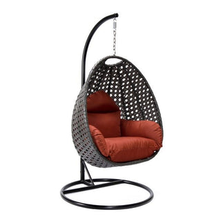 LeisureModLeisureMod | Charcoal Wicker Hanging Egg Swing Chair | ESCCH-40ESCCH-40CHRAloha Habitat