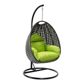 LeisureModLeisureMod | Charcoal Wicker Hanging Egg Swing Chair | ESCCH-40ESCCH-40LGAloha Habitat