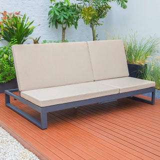 LeisureModLeisureMod | Chelsea Convertible Lounge Reclining Double Chaise With Cushions | CLBL-82CLBL-82BGAloha Habitat