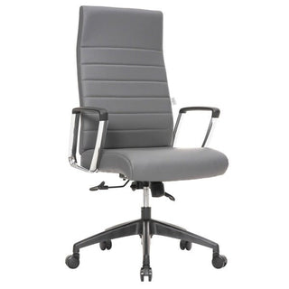 LeisureModLeisureMod | Hilton Modern High-Back Leather Office Chair | HO20BLLHO20GRLAloha Habitat