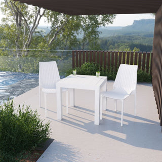 LeisureModLeisureMod | Kent Outdoor Table With 2 Chairs Dining Set | KC19BMT31W2KC19MT31WH2Aloha Habitat