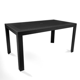LeisureModLeisureMod | Mace Weave Design Outdoor Dining Table | MT55MT55BLAloha Habitat