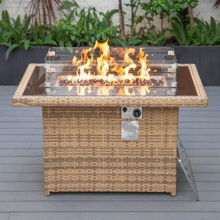 LeisureModLeisureMod | Mace Wicker Patio Modern Propane Fire Pit Table | CFW44CFW44G-LBRAloha Habitat