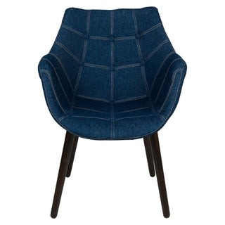 LeisureModLeisureMod Milburn Tufted Denim Lounge Chair, Set of 4 MA23DBU4MA23DBU4Aloha Habitat