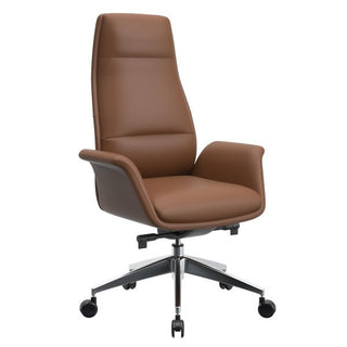 LeisureModLeisureMod | Summit Series Tall Office Chair In Acorn Brown Leather | SOT21SOT21DBRLAloha Habitat