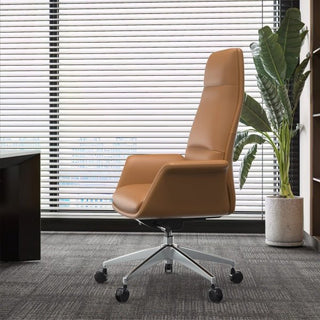 LeisureModLeisureMod | Summit Series Tall Office Chair In Acorn Brown Leather | SOT21SOT21LBRLAloha Habitat