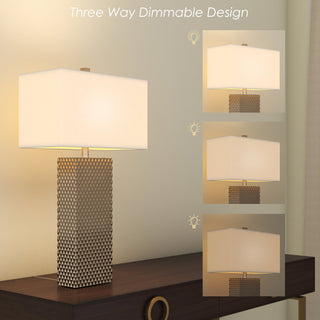 Lux LightingElanor 29" Diamond Gold Table Lamp, (Set of 2)LUX-2047-GOLDAloha Habitat