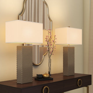 Lux LightingElanor 29" Diamond Gold Table Lamp, (Set of 2)LUX-2047-GOLDAloha Habitat