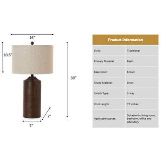 Lux LightingParker 31" Brown Polyresin with USB, (Set of 2)LUX-1590-BROWN-USBAloha Habitat