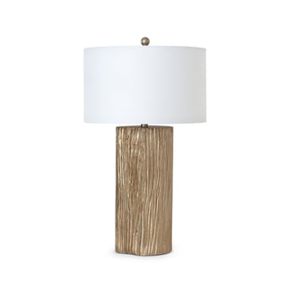 Lux LightingReclaimed Wood 30" Gold Polyresin Table lamp w/ White Shade. (Set of 2)LUX-4012-GOLD-USBAloha Habitat