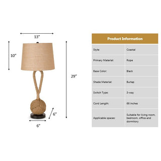 Lux LightingRope 29" Table Lamp, Natural color, (Set of 2)LUX-116-NATAloha Habitat