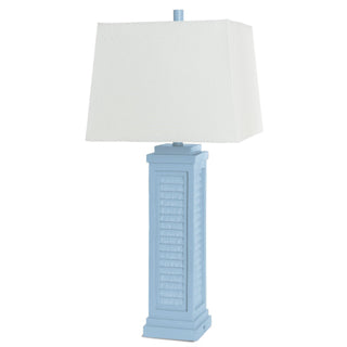 Lux LightingShutter 32" Blue Polyresin Coastal Table Lamp w/USB, (Set of 2)LUX-3925-BLUE-USBAloha Habitat