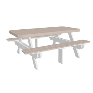 LuxCraftOutdoor 6′ Rectangular Picnic TableP6RPTBIWAloha Habitat