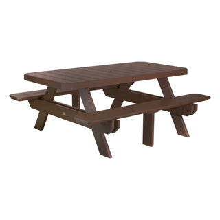 LuxCraftOutdoor 6′ Rectangular Picnic TableP6RPTCBRAloha Habitat