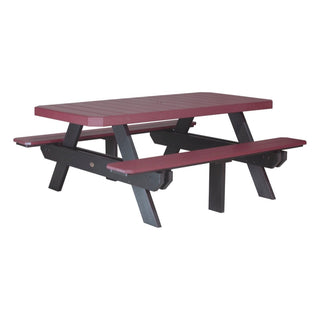 LuxCraftOutdoor 6′ Rectangular Picnic TableP6RPTCHBAloha Habitat