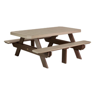 LuxCraftOutdoor 6′ Rectangular Picnic TableP6RPTWWCBRAloha Habitat