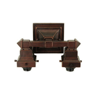 Meyda Lighting10"W Mission Mahogany Bronze 2 LT Wall Sconce Hardware24277Aloha Habitat