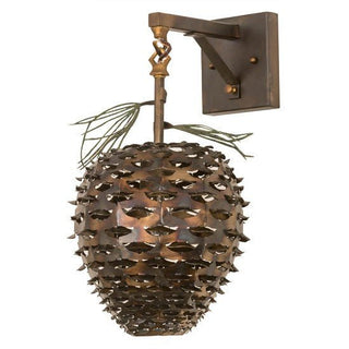 Meyda Lighting11"W Stoneycreek Pinecone Hanging Wall Sconce176185Aloha Habitat