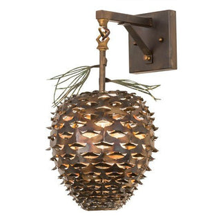 Meyda Lighting11"W Stoneycreek Pinecone Hanging Wall Sconce176185Aloha Habitat