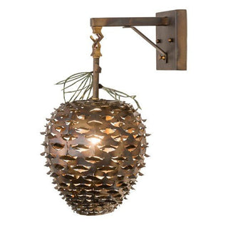 Meyda Lighting11"W Stoneycreek Pinecone Hanging Wall Sconce176185Aloha Habitat