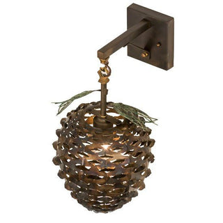 Meyda Lighting11"W Stoneycreek Pinecone Hanging Wall Sconce176185Aloha Habitat