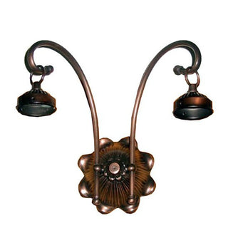 Meyda Lighting13"W Mahogany Bronze 2 LT Wall Sconce Hardware98633Aloha Habitat