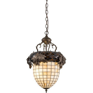 Meyda Lighting14"W Greenbriar Oak Inverted Pendant158682Aloha Habitat